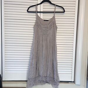 Loose Fit Ellea-Paris Light Gray Mini Dress